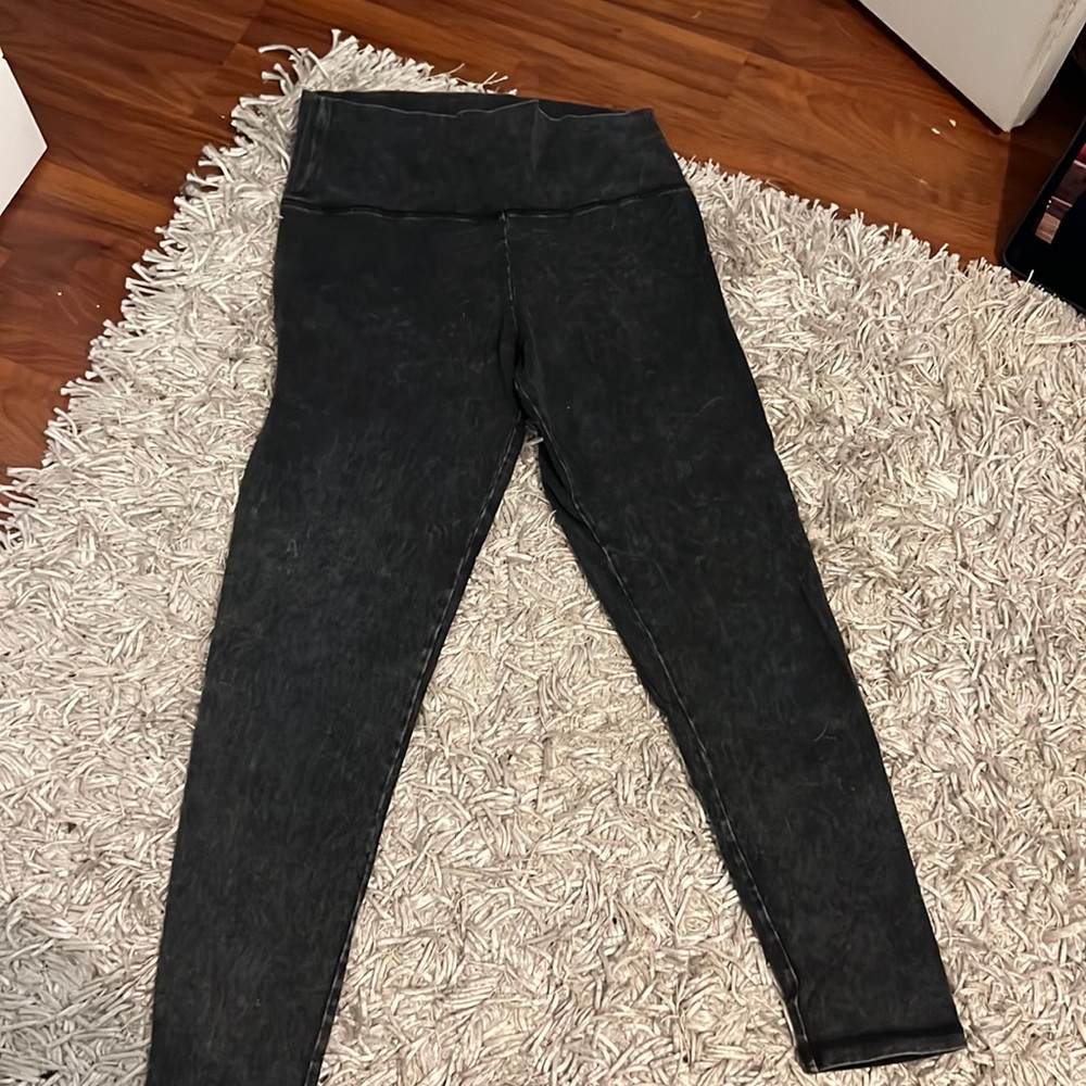 Aerie Charcoal Distressed Leggings